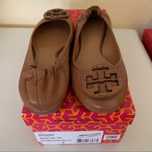 Tory Burch flats (reva tumbled leather)